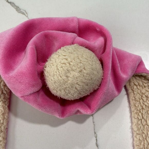 Zutano’s | Pink Fleece Velour Bunny Infant Girls Winter Snow Hat - Picture 6 of 11